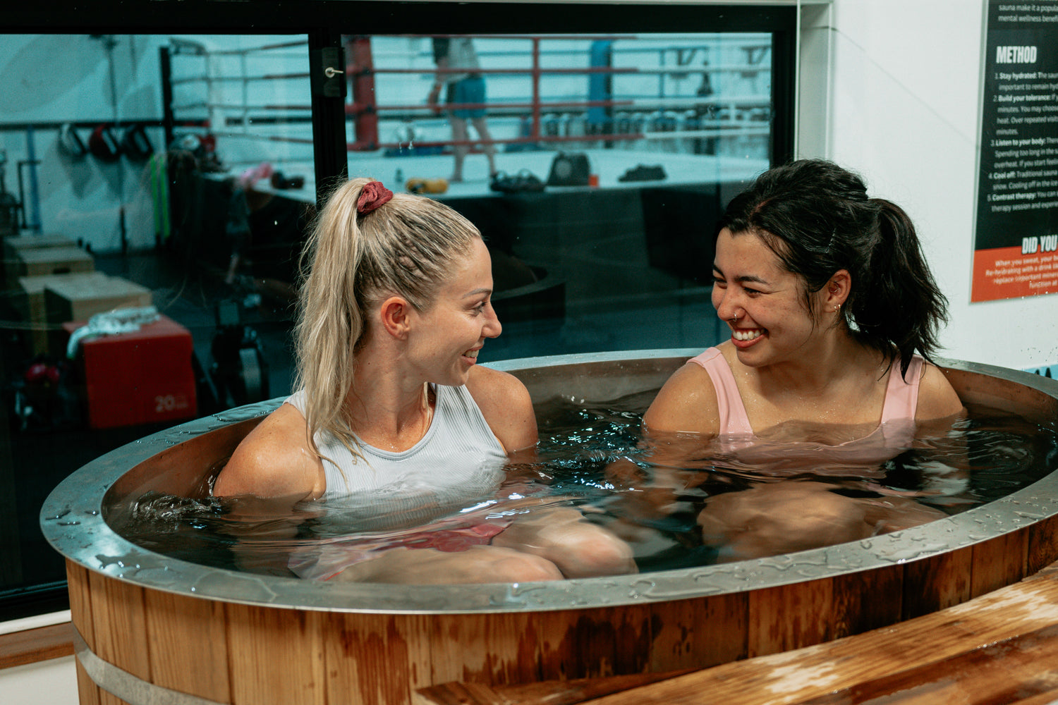 Ice bath contrast water therapy at Between Rounds